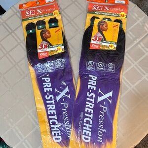Purple Pre-Stretched Braiding Hair